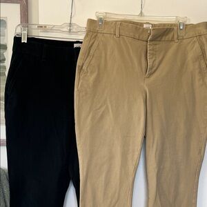GAP women’s  Black and Tan skinny ankle fit pants- 2 pair bundled to save